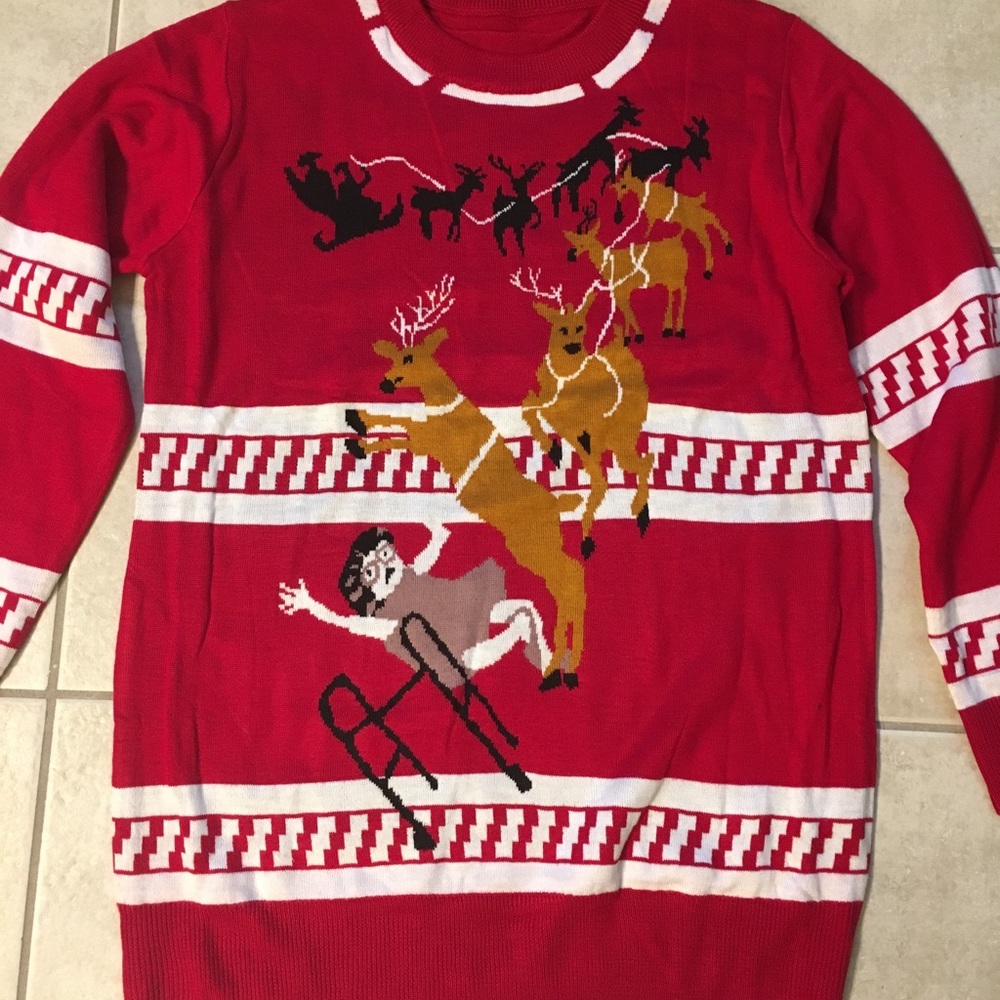 Funny Grandma Got Run Over By a Reindeer Christmas Sweater